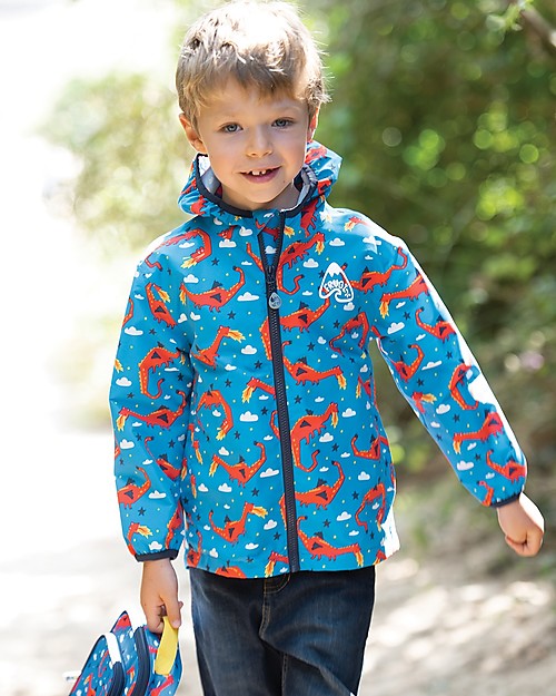Frugi Rain or Shine Waterproof Foldable Jacket Dragon Dreams
