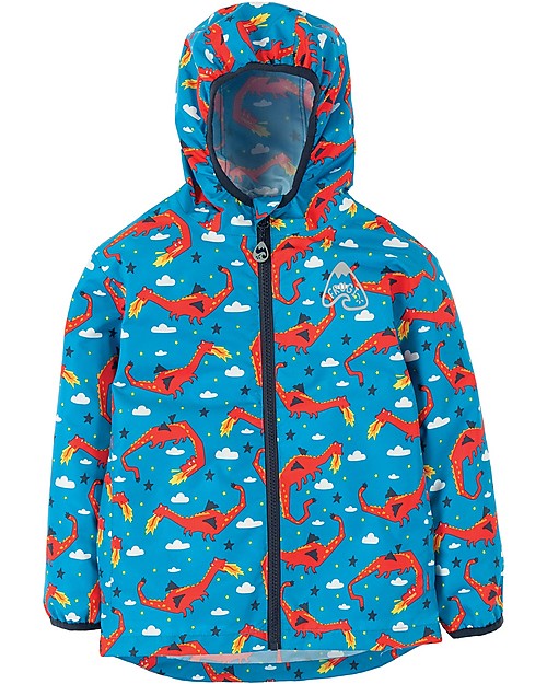 Frugi Rain or Shine Waterproof Foldable Jacket - Dragon Dreams - Made from recycled bottles! Waterproof