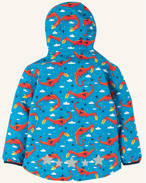 Frugi Rain or Shine Waterproof Foldable Jacket - Dragon Dreams - Made from recycled bottles! Waterproof