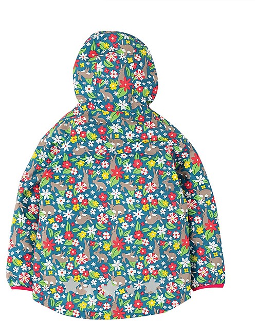 Frugi Rain or Shine Waterproof Foldable Jacket - Rabbit Fields - Made from recycled bottles! Waterproof