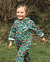 Frugi Rain or Shine Waterproof Suit (1-5 years) - Loch Blue Woodland Critters - Made from recycled plastic bottles! Snowsuits