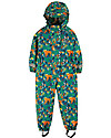Frugi Rain or Shine Waterproof Suit (1-5 years) - Loch Blue Woodland Critters - Made from recycled plastic bottles! Snowsuits
