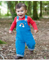 Frugi Rainbow Lined Corduroy Dungerees - 100% organic cotton - (cosy and comfortable!) Dungarees