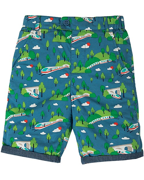 Frugi Ralph Reversible Shorts - Bullet Train (18 months-4 years) - 100% organic cotton Shorts