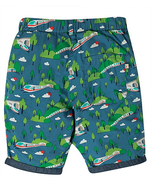 Frugi Ralph Reversible Shorts - Bullet Train (18 months-4 years) - 100% organic cotton Shorts