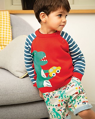 Frugi Reuben Reversible Shorts - City Stomp (from 18 months to 4 years) - Organic cotton Shorts