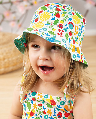 Frugi Reversible Ditsy Hat - Allotment Days - 100% organic cotton Hats