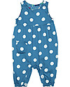 Frugi Reversible Dungarees - Snowy Town/Peacock Pop Spot - 100% Organic Cotton Dungarees