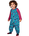 Frugi Reversible Dungarees - Snowy Town/Peacock Pop Spot - 100% Organic Cotton Dungarees