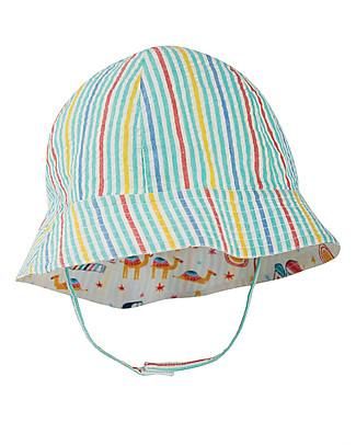 Frugi Reversible Hazy Hat - At the Taj - Organic Cotton Sunhats