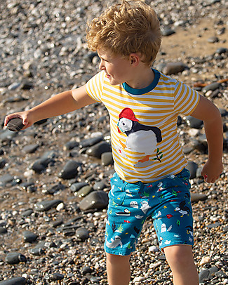 Frugi Reversible Shorts - Puffin - 100% Organic Cotton Shorts