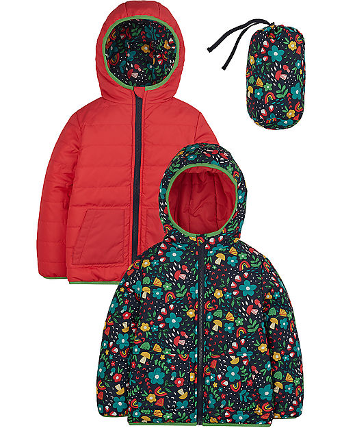 Frugi Reversible Toasty Trail Jacket - Blooming Bright Down Jacket