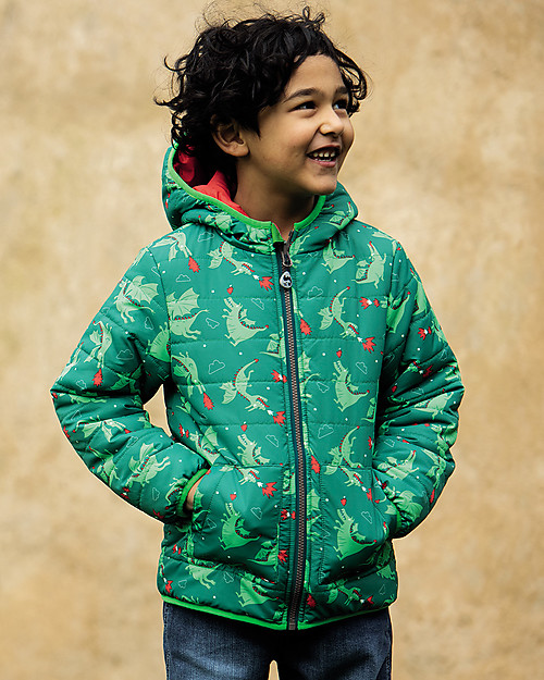 Frugi Reversible Toasty Trail Jacket - Dragons - Eco-friendly! Jackets