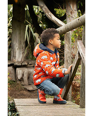 Frugi Reversible Toasty Trail Jacket - Rhino Friends Down Jacket