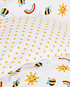 Frugi Reversible UK Cot Bed Set, Sunny Days - 120x150 cm + pillow case, 100% Organic Cotton Cradle Bed Linen