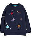 Frugi Rex Embroidered Jumper - Indigo/Space Sweatshirts