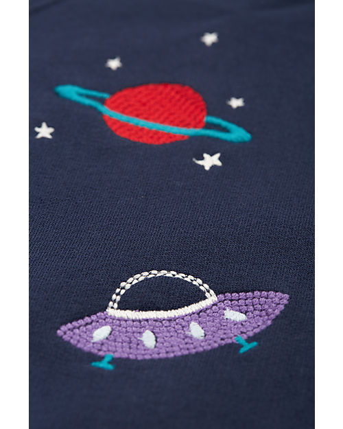 Frugi Rex Embroidered Jumper - Indigo/Space Sweatshirts