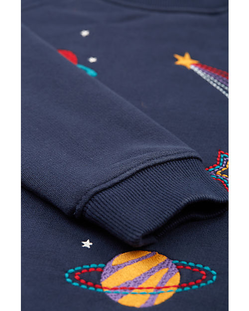 Frugi Rex Embroidered Jumper - Indigo/Space Sweatshirts