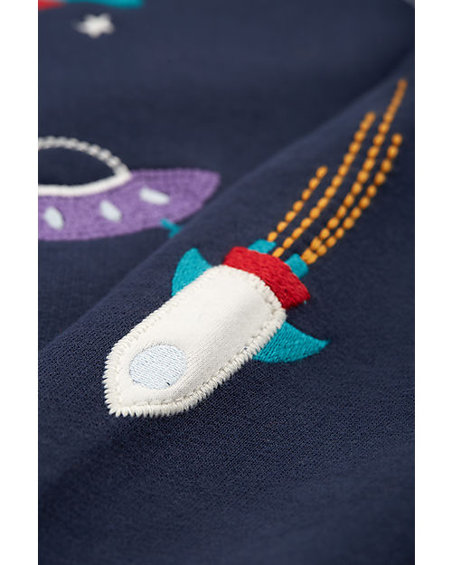 Frugi Rex Embroidered Jumper - Indigo/Space Sweatshirts