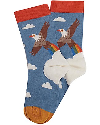 Frugi Rock My Socks 3 Pack - Rainbow/Bike - Organic Cotton Socks