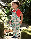 Frugi Rory Reversible Dungaree - Seersucker Stripe/Dino Dungarees