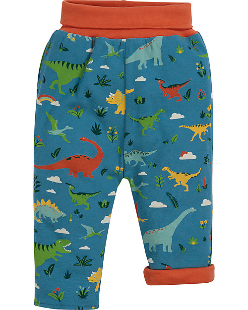 Frugi Rory Reversible Pull Ups - Jurassic Land - 100% Organic Cotton Trousers