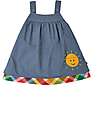 Frugi Rosemary Reversible Dress - Wells-Next-The-Sea - Rainbow Check/Chambray - Organic Cotton Dresses_