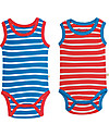 Frugi Sailor Body 2 Pack - Tomato/Diver Blue Mulitpack, 100% Organic Cotton Skirts