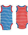 Frugi Sailor Body 2 Pack - Tomato/Diver Blue Mulitpack, 100% Organic Cotton Skirts