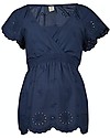 Frugi Schiffli Maternity & Nursing Top -  Indigo Schiffli T-shirts