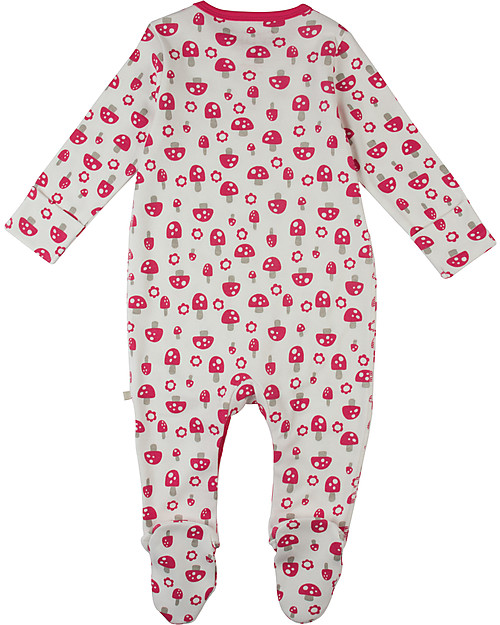 Frugi Scrumptious Babygrow, Woodland Mushrooms - Pack of 2 - 100% Organic Cotton Babygrows