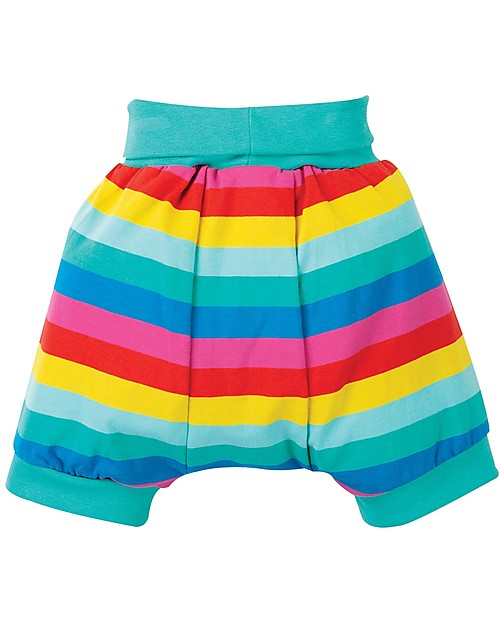 Frugi Shallot Shorts - Flamingo Multistripe - 100% organic cotton Shorts