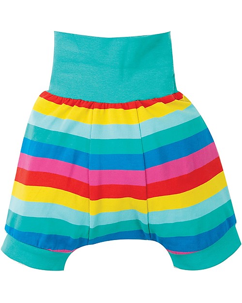 Frugi Shallot Shorts - Flamingo Multistripe - 100% organic cotton Shorts