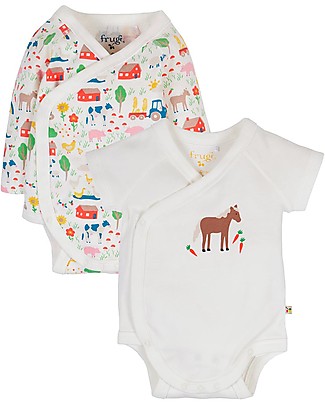 Frugi Shay 2 Pack Body - Life At The Farm - Organic Cotton Short Sleeves Bodies