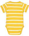 Frugi Short Sleeve Lowen Body, Yellow - 100% Organic Cotton Short Sleeves Bodies