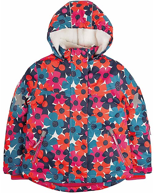 Frugi Snow and Ski Coat - Bright Floral - Taped Seams Coats