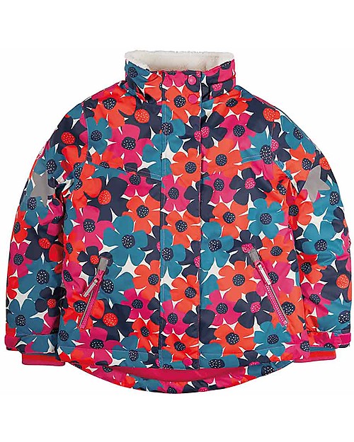 Frugi Snow and Ski Coat - Bright Floral - Taped Seams Coats