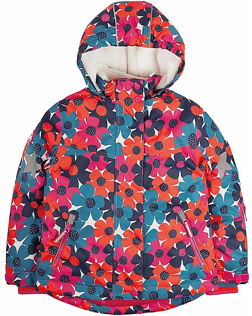 Frugi Snow and Ski Coat - Bright Floral - Taped Seams Coats