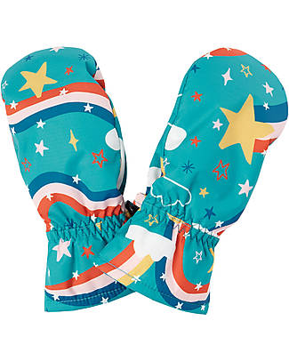 Frugi Snow and Ski Mittens - Blue Rainbow Nights Gloves