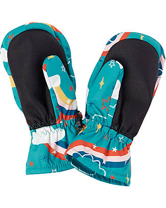 Frugi Snow and Ski Mittens - Blue Rainbow Nights Gloves