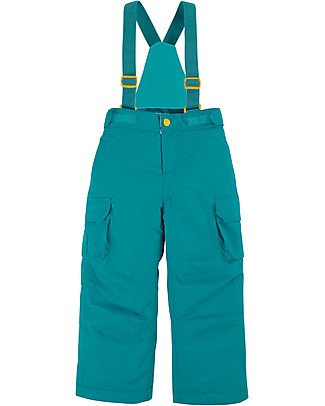 Frugi Snow and Ski Salopettes - Tobemory teal - 100% Recycled Material Rompers