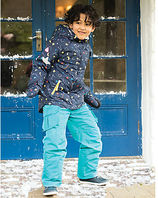 Frugi Snow and Ski Salopettes - Tobemory teal - 100% Recycled Material Rompers