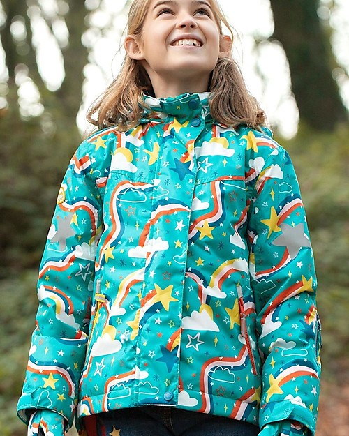 Frugi Snow and Ski Waterproof Coat Rainbows Welded Seams