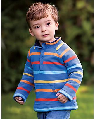 Frugi Snuggle Fleece - Multicolor Stripes - Organic Cotton Sweatshirts