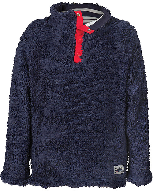 Frugi Snuggle Fleece, Navy Mid Breton - 100% organic cotton Sweatshirts