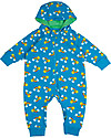 Frugi Snuggle Suit with Hood, Rainbow Days - 100% organic brush back cotton Babygrows