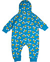 Frugi Snuggle Suit with Hood, Rainbow Days - 100% organic brush back cotton Babygrows