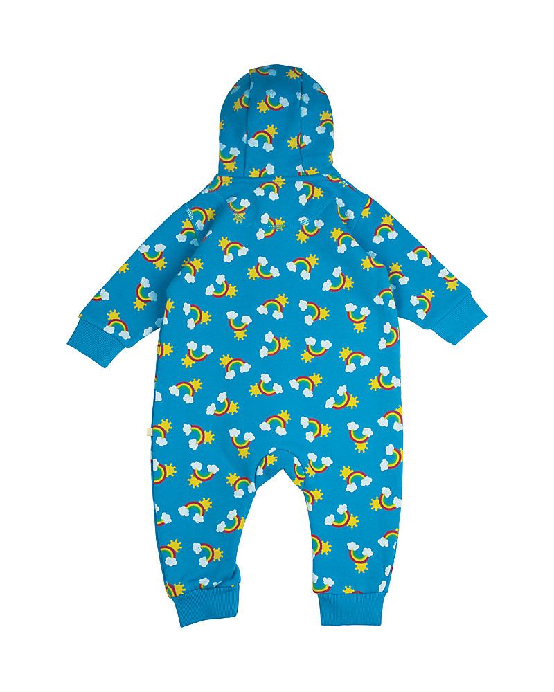 Frugi Snuggle Suit with Hood, Rainbow Days - 100% organic brush back ...