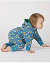 Frugi Snuggle Suit with Hood, Rainbow Days - 100% organic brush back cotton Babygrows