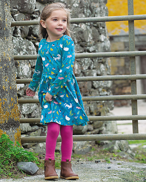 Frugi Sofia Skater Dress - Farmyard - Elasticated organic cotton Dresses_